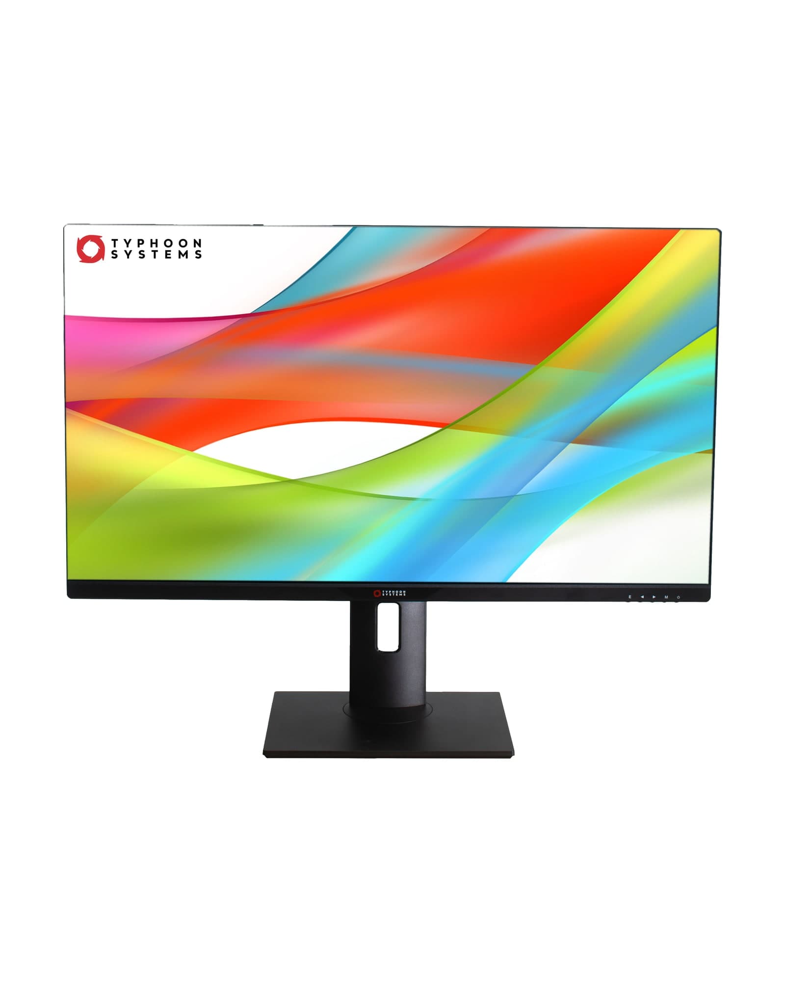 Typhoon IU280-144, a 28-inch 4K 144Hz IPS monitor on its height-adjustable stand.